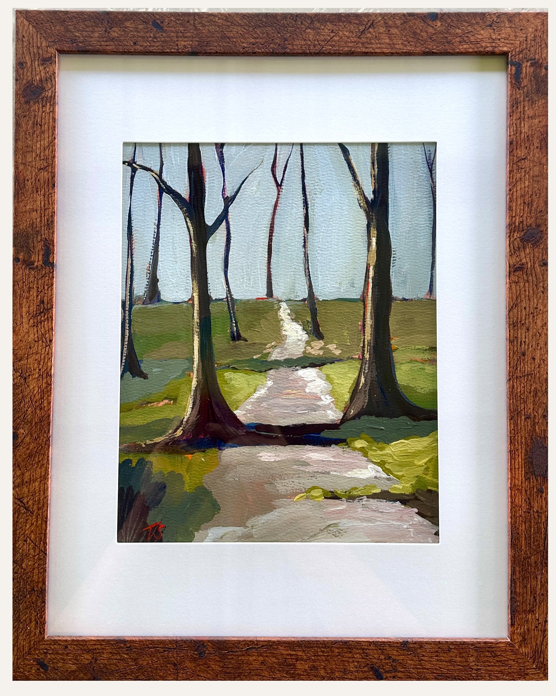 Gate - original landscape artwork by Tennessee Artist Teri Stephens, inspired by nature trails inside Henry Horton State Park