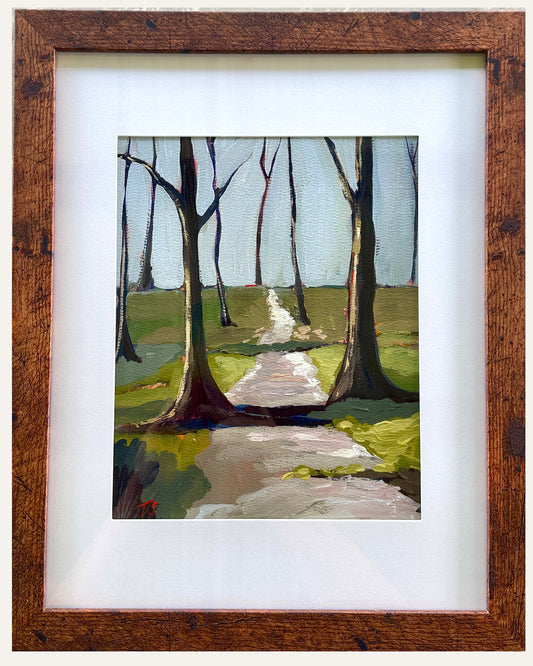 Gate - original landscape artwork by Tennessee Artist Teri Stephens, inspired by nature trails inside Henry Horton State Park