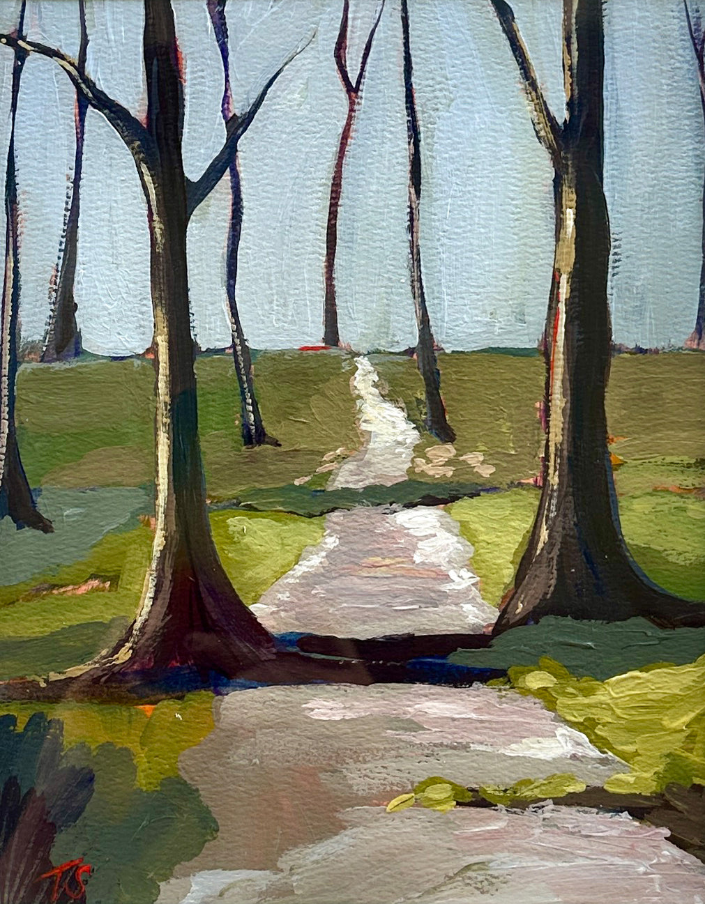 Gate - original landscape artwork by Tennessee Artist Teri Stephens, inspired by nature trails inside Henry Horton State Park