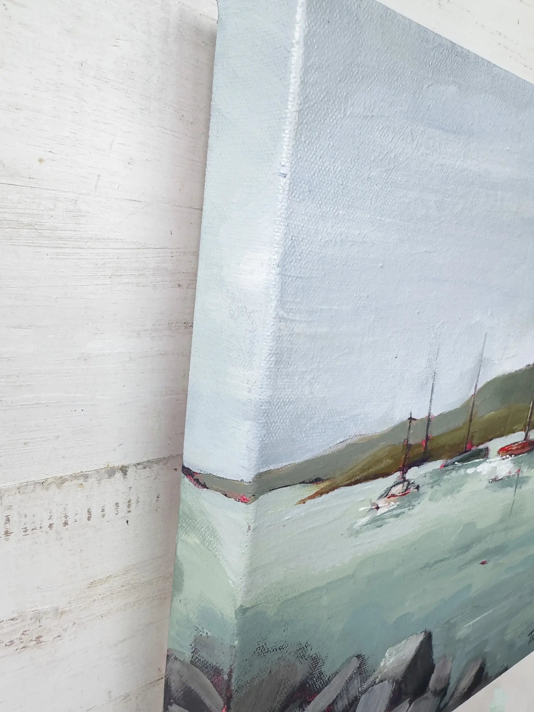 Harbor – Original Coastal Acrylic Painting | Teri Stephens Art