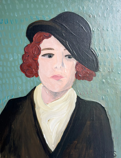 Harper - whimsical portrait painting by Teri Stephens