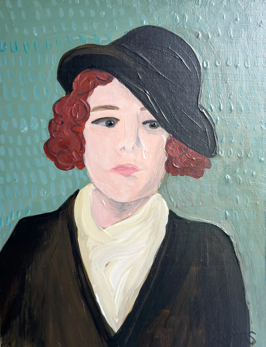 Harper - whimsical portrait painting by Teri Stephens