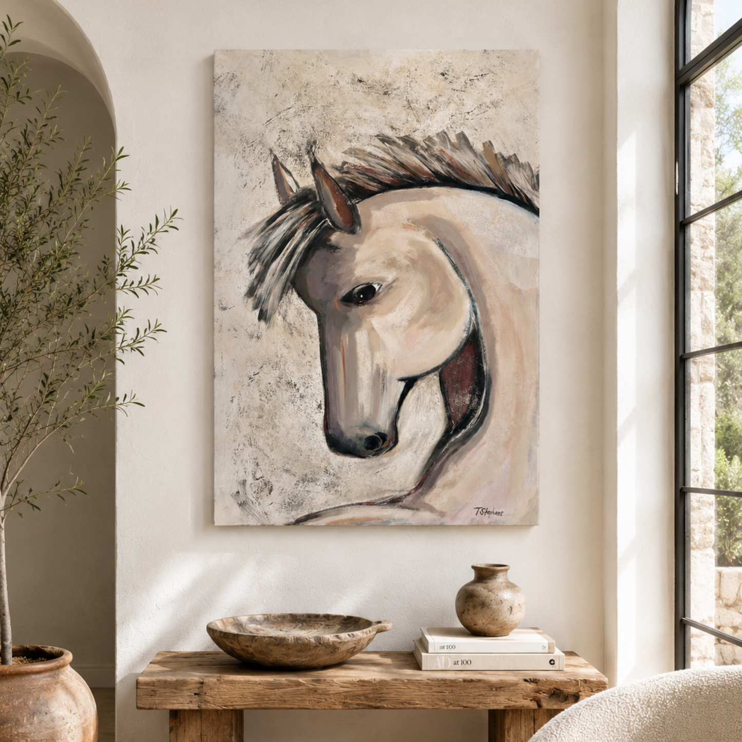 Mare - original horse painting on canvas by Tennessee artist Teri Stephens - 24 x 36