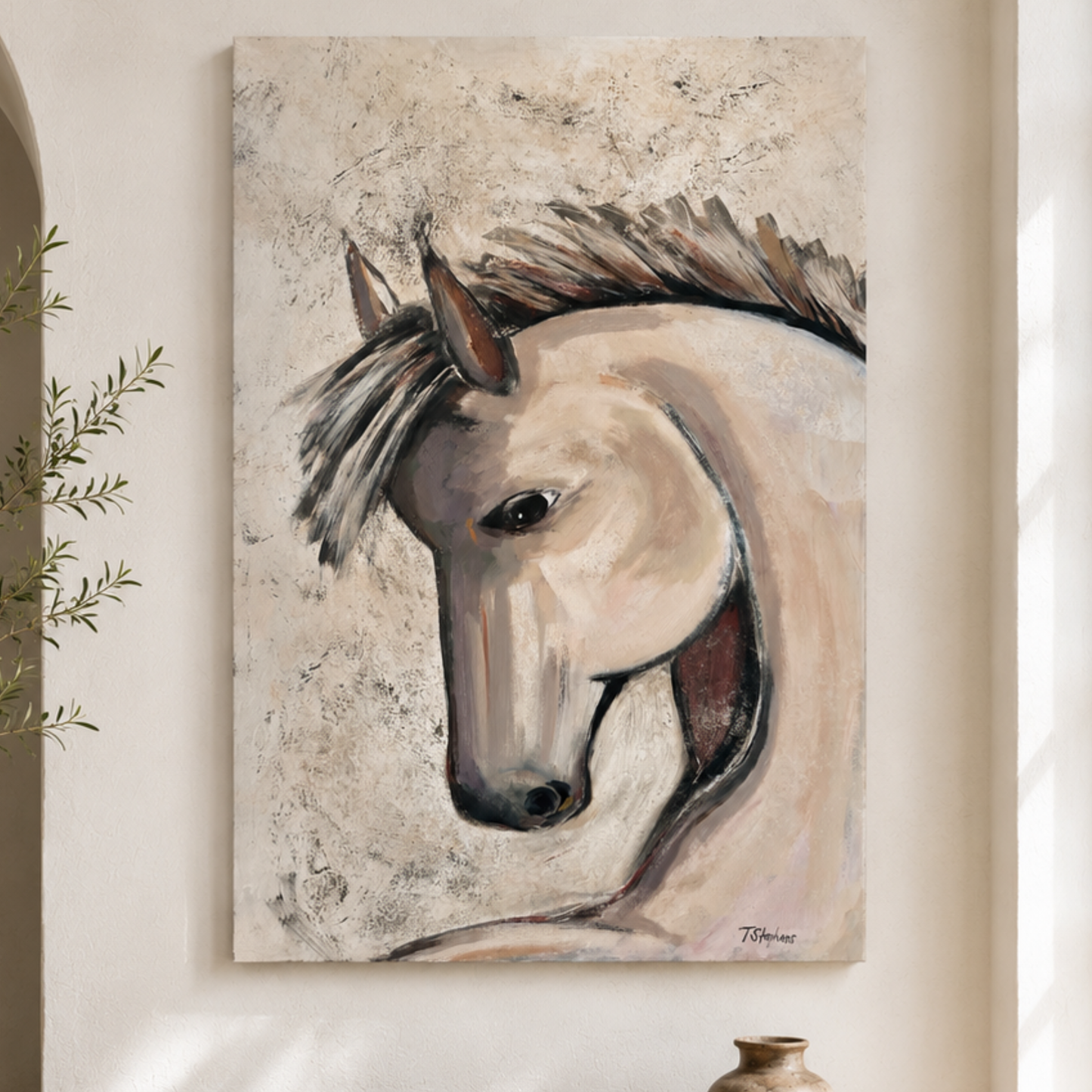 Mare - original horse painting on canvas by Tennessee artist Teri Stephens - 24 x 36