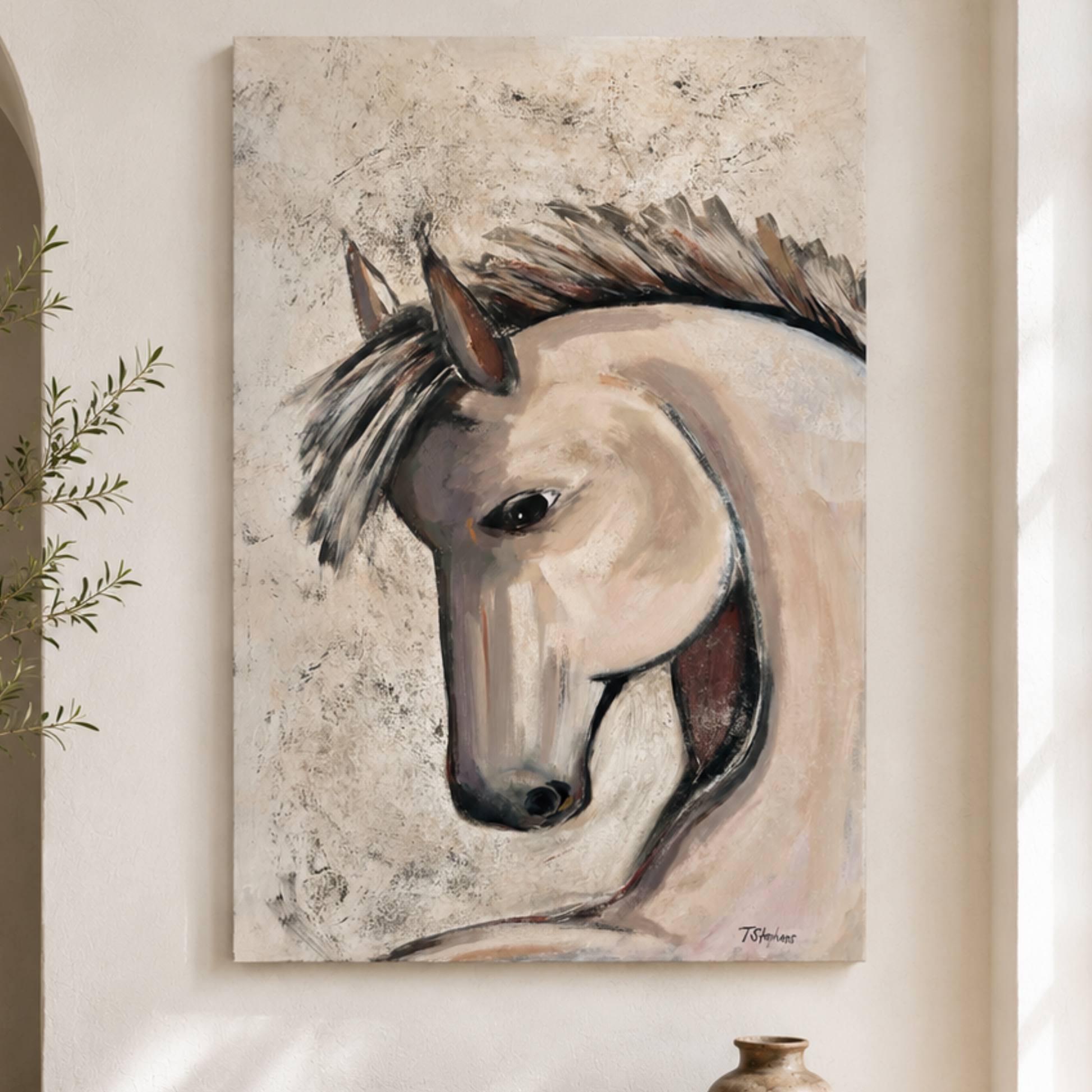 Mare - original horse painting on canvas by Tennessee artist Teri Stephens - 24 x 36