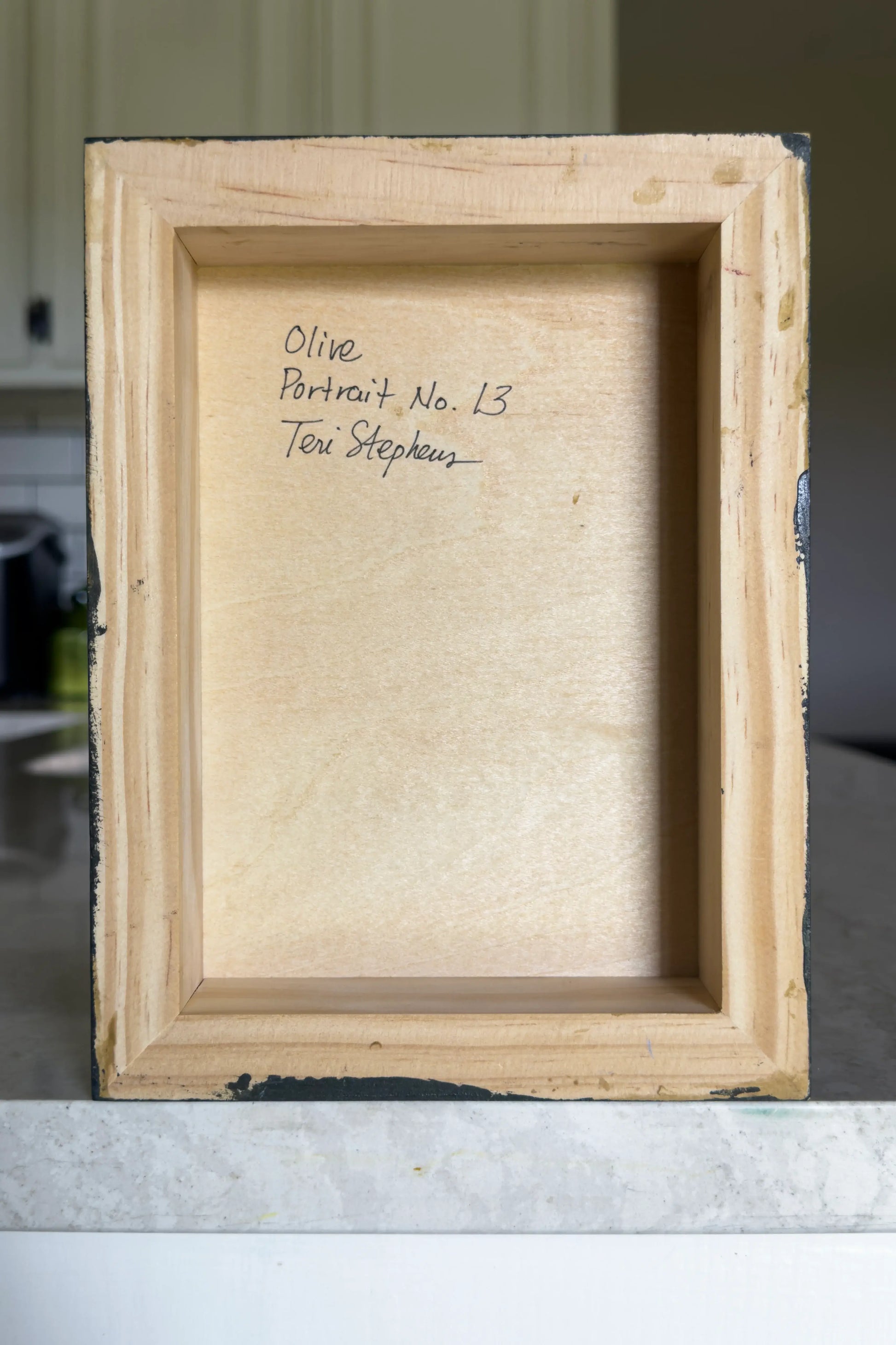 artist signature on back of original artwork