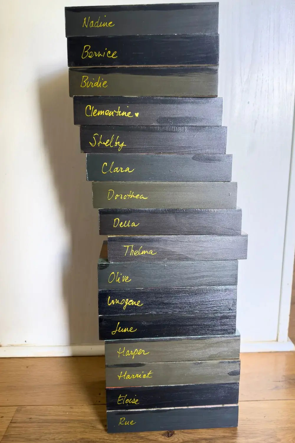 Whimsical Portrait Series, by artist Teri Stephens - image features a stack of 16 paintings