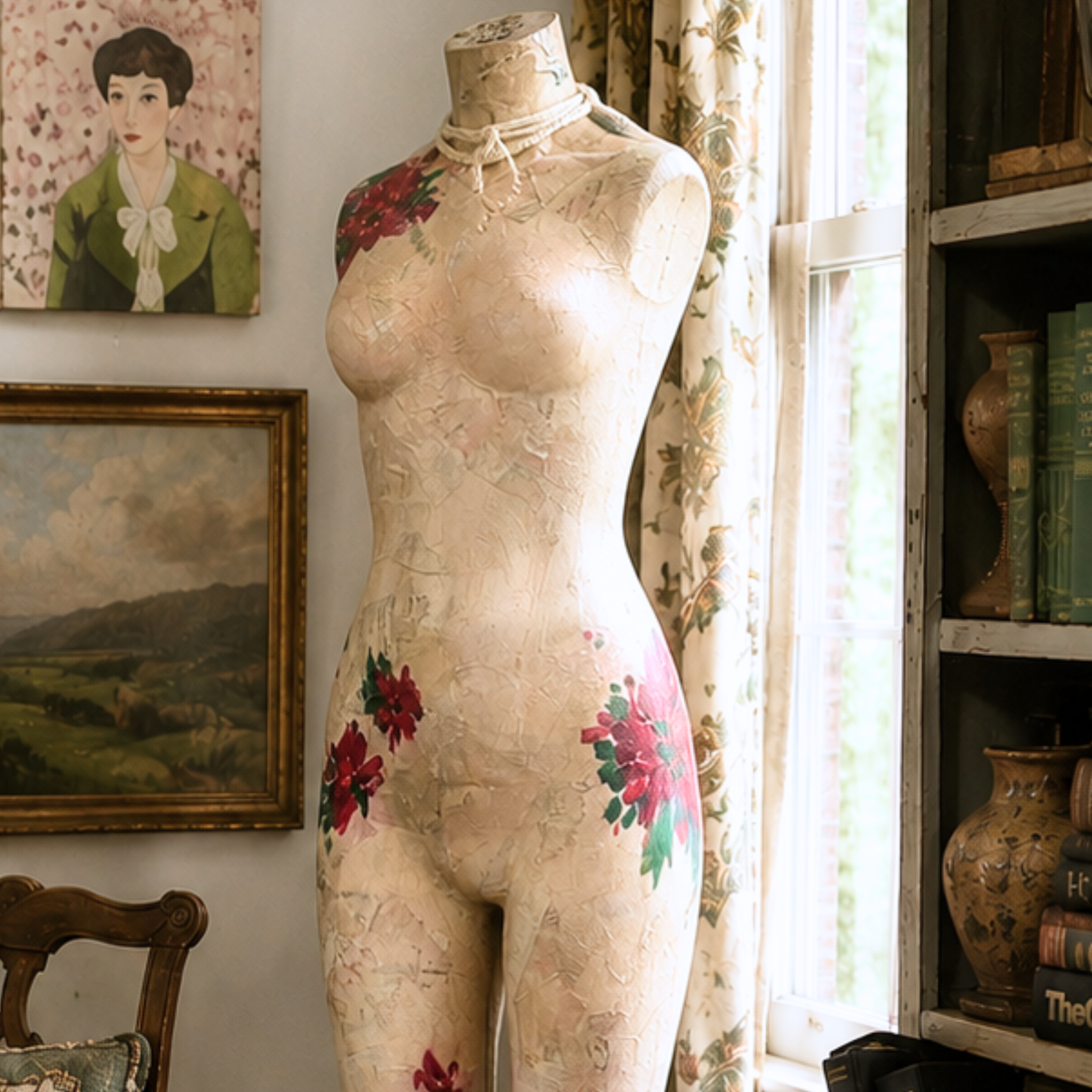Trudy - Original mixed media mannequin art by Tennessee artist Teri Stephens